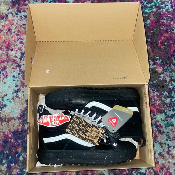 Vans Sk8-Hi MTE-2 “Black Glitter” Men’s Size 5 Women’s 6.5 - Picture 2 of 7